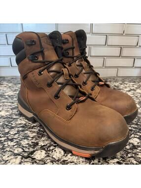 Brunt Kasparian Work Boots Men's Sz 11.5 Brown Leather Soft Toe EH ASTM F2892-18
